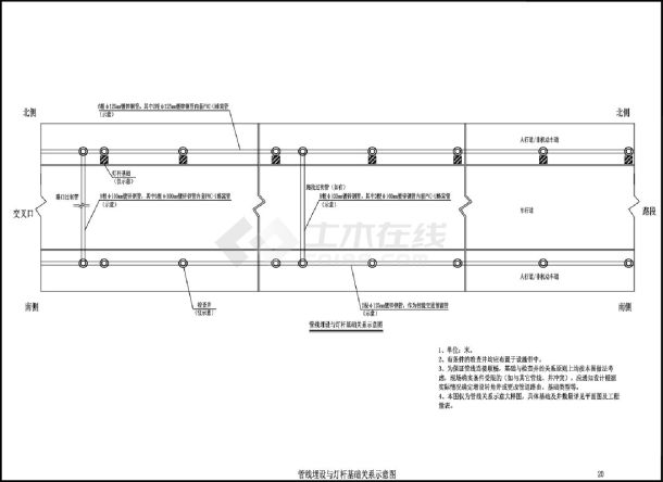20管线埋设与灯杆基础关系示意图-图一