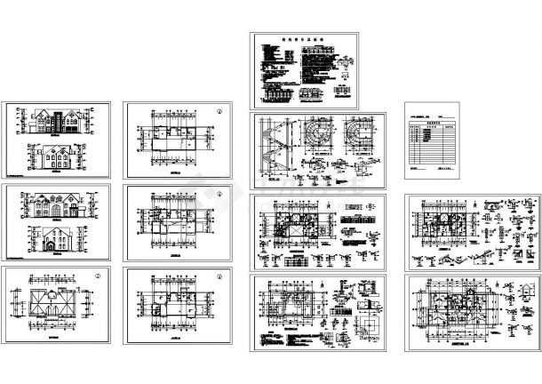 某3层砌体结构别墅建筑结构设计施工图纸-图二