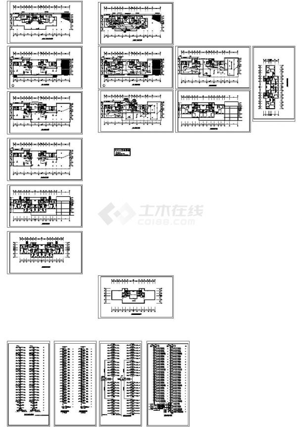 贵州多层住宅楼弱电系统设计施工cad图纸，共十七张-图一