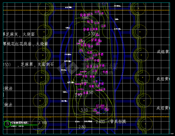 浙江XX运河公园设计图CAD-图二