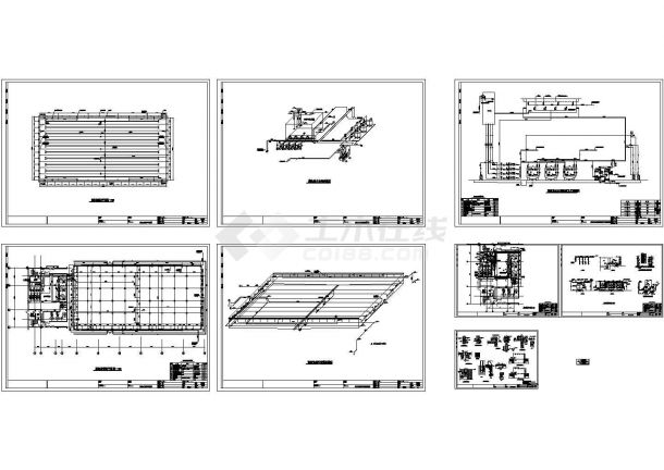 第二大学游泳池系统工程CAD建筑施工图-图一
