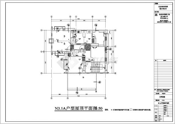 某豪华别墅设计cad建筑图（甲级院设计）-图一