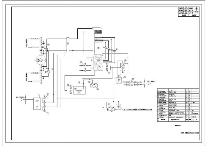 某烟气脱硫系统图CAD节点剖面施工图_图1