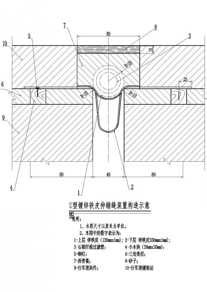 2U形镀锌铁皮伸缩缝装置构造示意图._图1