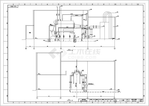 某锅炉房施工CAD全套设计构造图纸-图一