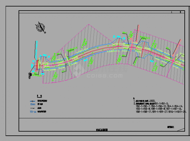 某特别合作区大道北-排水工程设计cad全套施工图（含设计说明）-图二