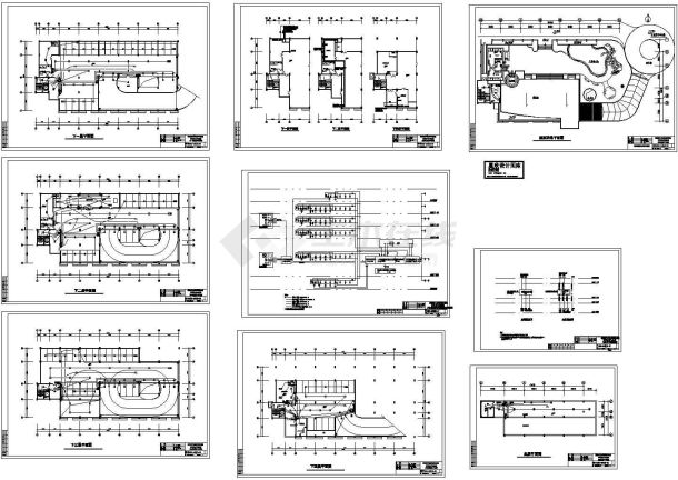 海边车库水电房消防电气设计施工cad图纸，共九张-图一