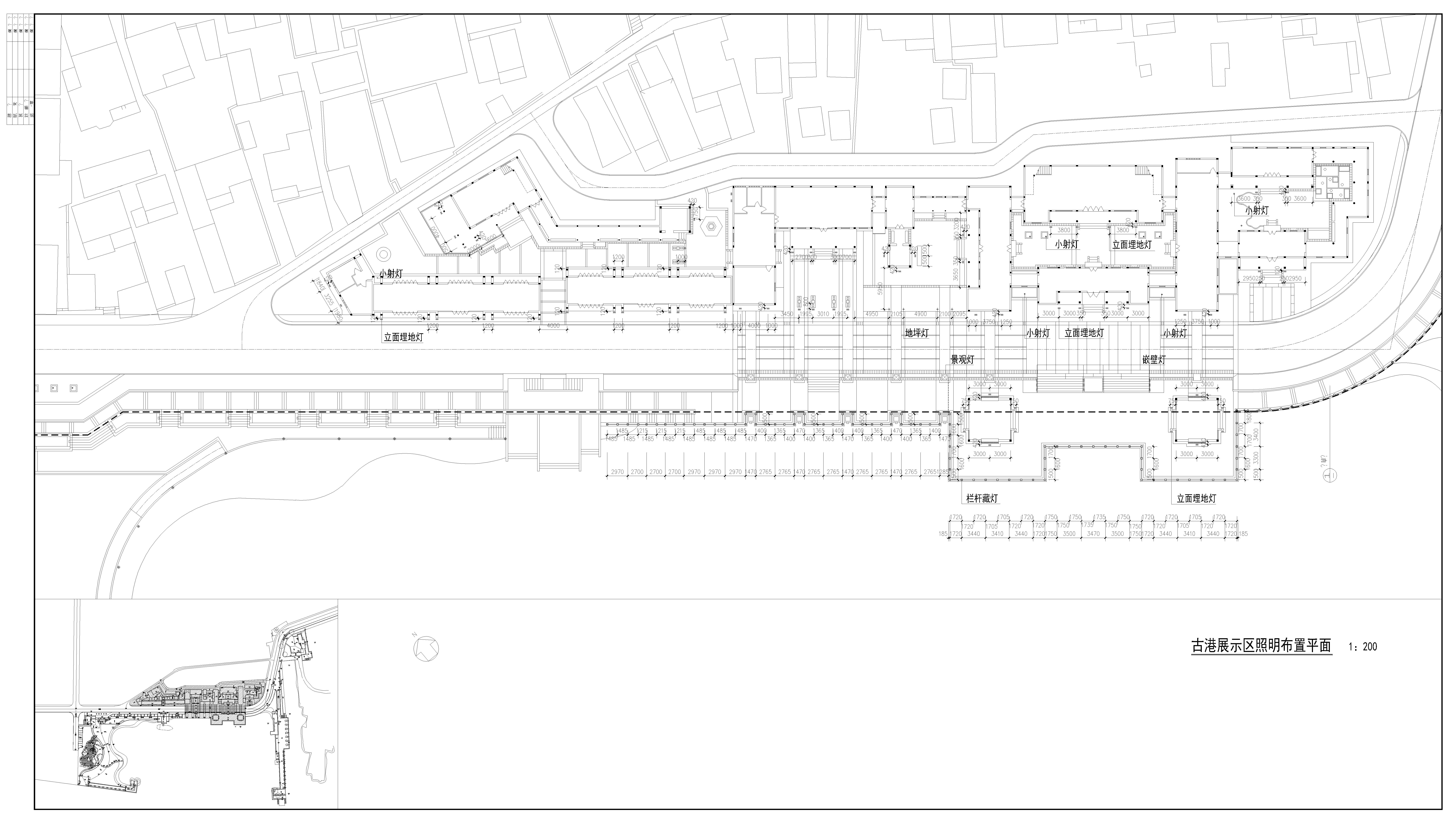 黄浦某某景观区古港（首层）总平面图CAD