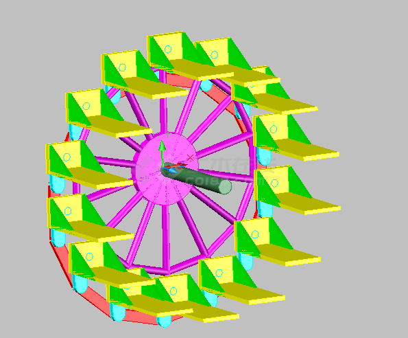 某旋转车库机械毕业设计cad三维模型方案图（标注详细）-图一