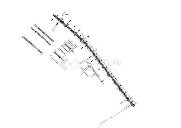 [湖北]市政道路非机动车道平面图（含平面布置图，设计说明）-图一