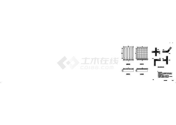 某地市政道路人行道盲道全套施工设计cad图-图二