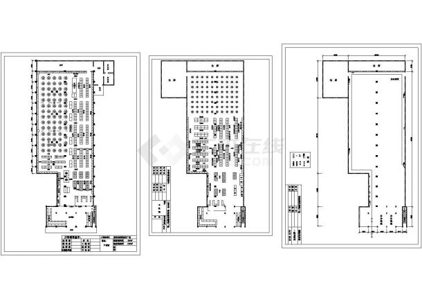 某营业面积930㎡购物广场装修设计cad平面布局图（甲级院设计）-图一