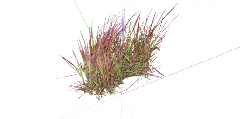 红绿双色灌木植物su模型-图二