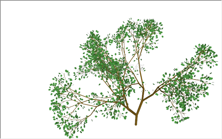 现代仿真树人造景观乔木su模型-图二