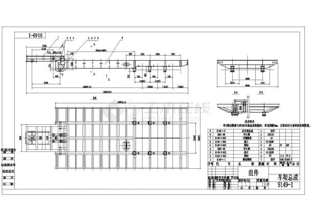120T升降车车架总成设计 模型设计-图一