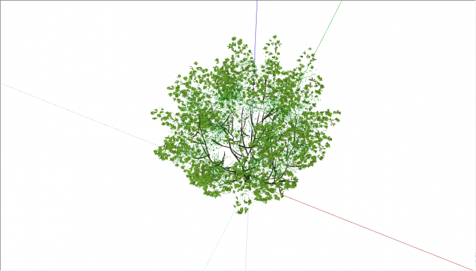 一棵茂密的粗壮的大树su模型_图1