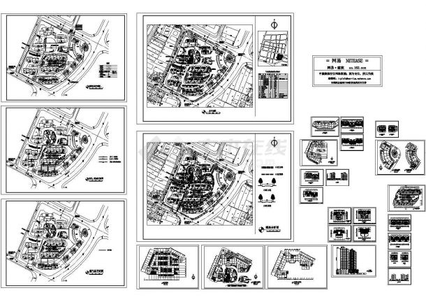 某花园综合住宅区详细规划设计cad图，共二十七张-图二