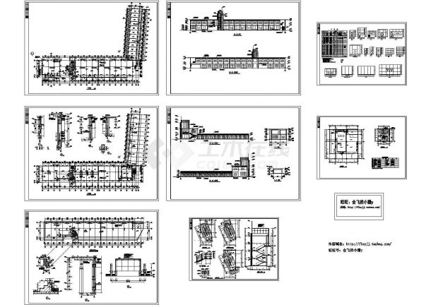 某2层汽车交易中心展厅设计cad全套建筑施工图【标注详细】-图一