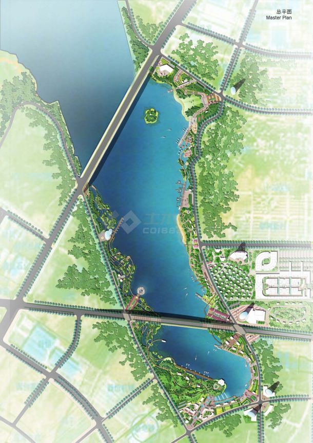 [湖北]沿湖生态公园规划设计方案-图二