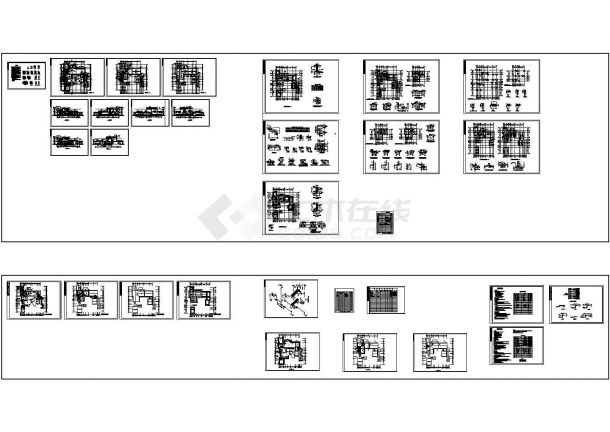 二层中国古典别墅别墅设计cad图纸（内有弱电设计说明）-图一