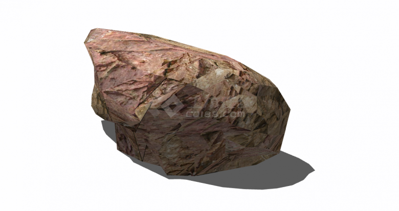 一块带有棕色的石头su模型-图二
