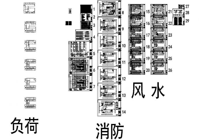 江苏某六层科技园研发楼暖通施工cad图纸_图1