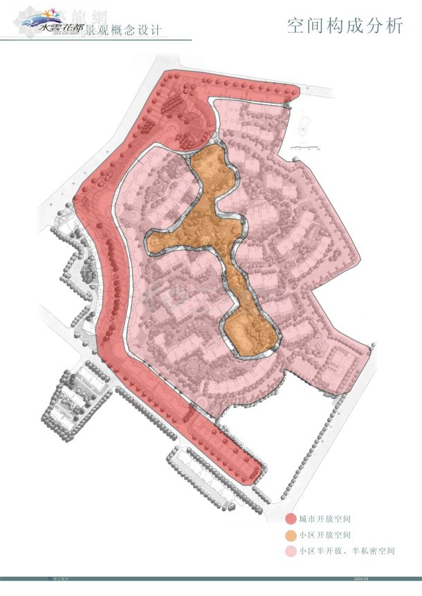 山西某市居住区景观设计CAD示意图-图一