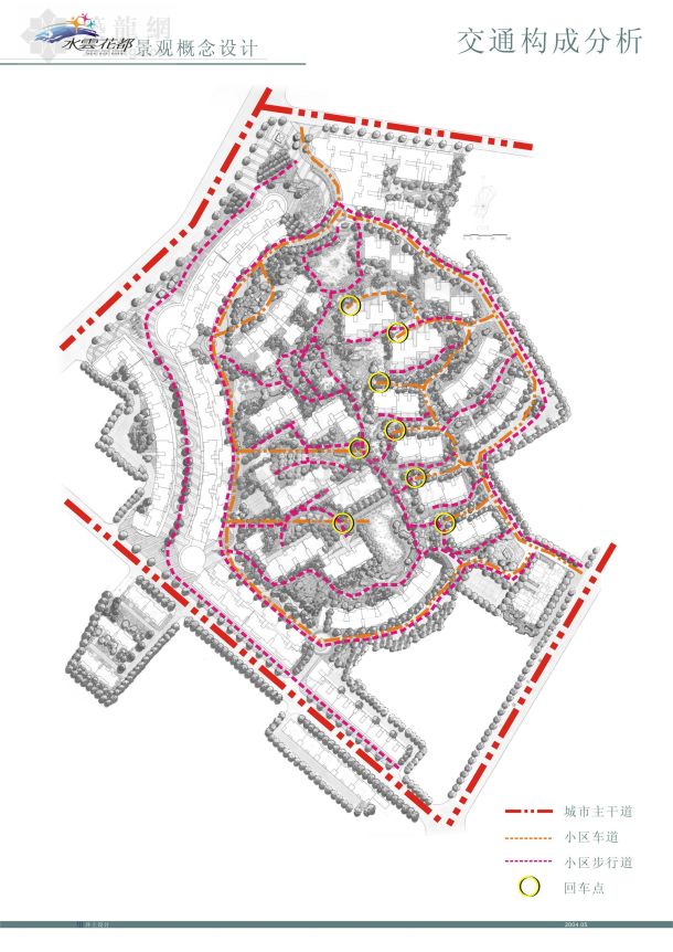 山西某市居住区景观设计CAD示意图-图二