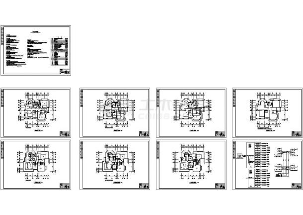 某2层别墅电气设计CAD施工图-图一
