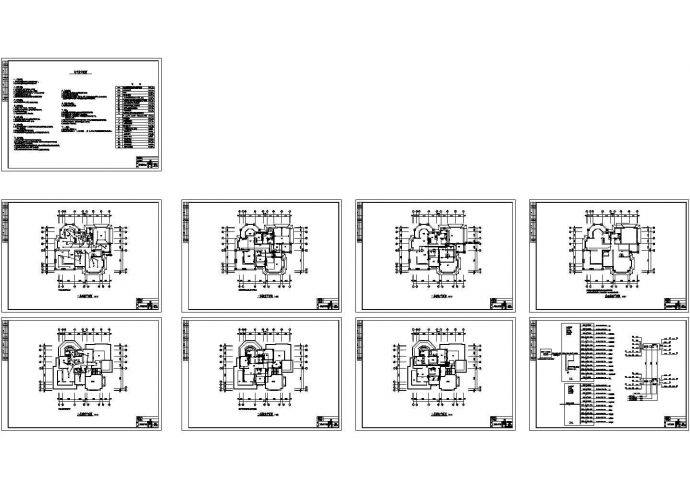 某2层别墅电气设计CAD施工图_图1