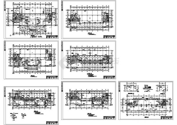 某9000㎡七层厂区办公楼设计cad全套建筑施工图（标注详细）-图一