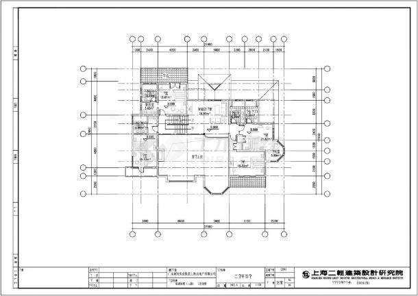 三层独栋别墅建筑设计CAD图纸-图二