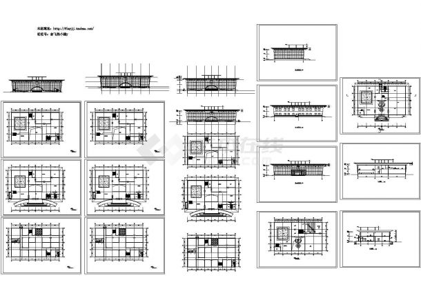 某3层5515.5平米城市展览馆建筑方案设计cad全套图【甲级院设计】-图二