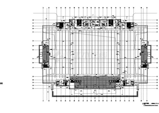 东莞某四层国际会展中心建筑施工cad图纸-图二