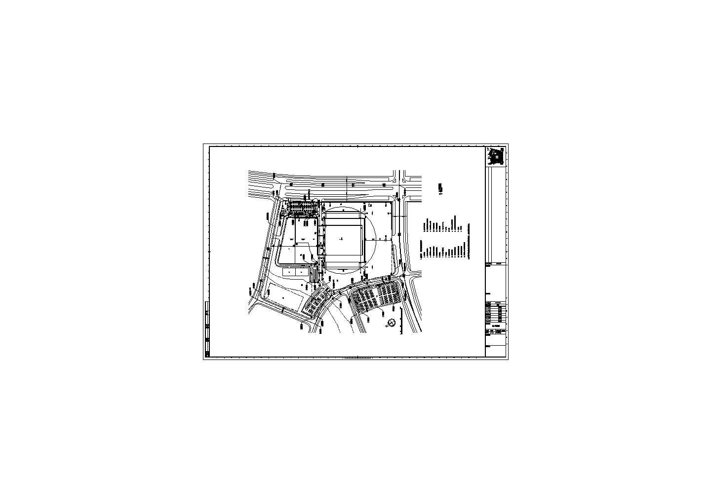 东莞某四层国际会展中心建筑施工cad图纸