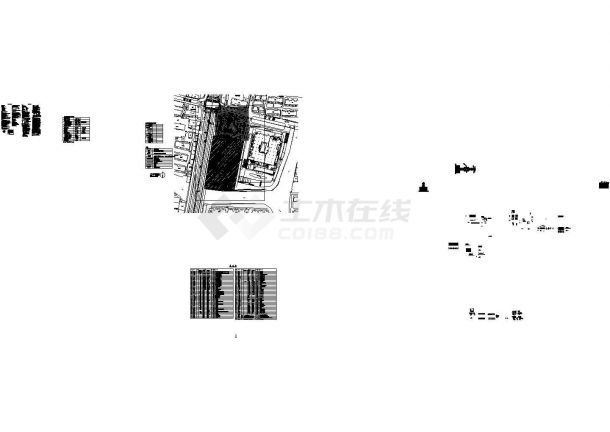 2019浙江百花艺术幼儿园及街心广场景观施工CAD图纸，含水电-图二