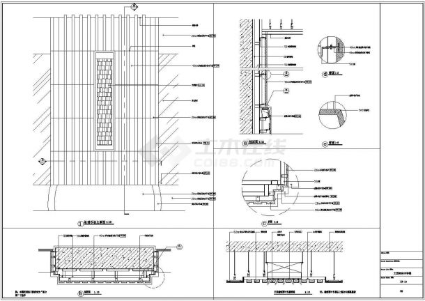 酒店大堂石材柱详图CAD施工图设计-图一