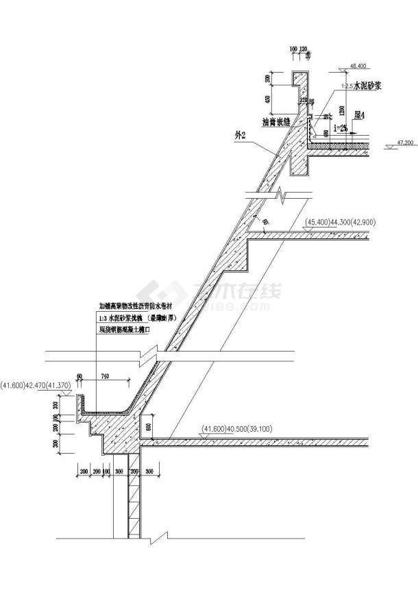 墙身大样图5CAD施工图设计-图一