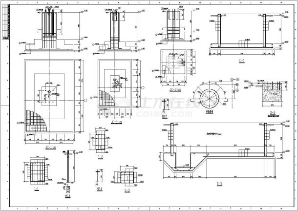皮带钢平台节点构造详图CAD施工图设计-图一