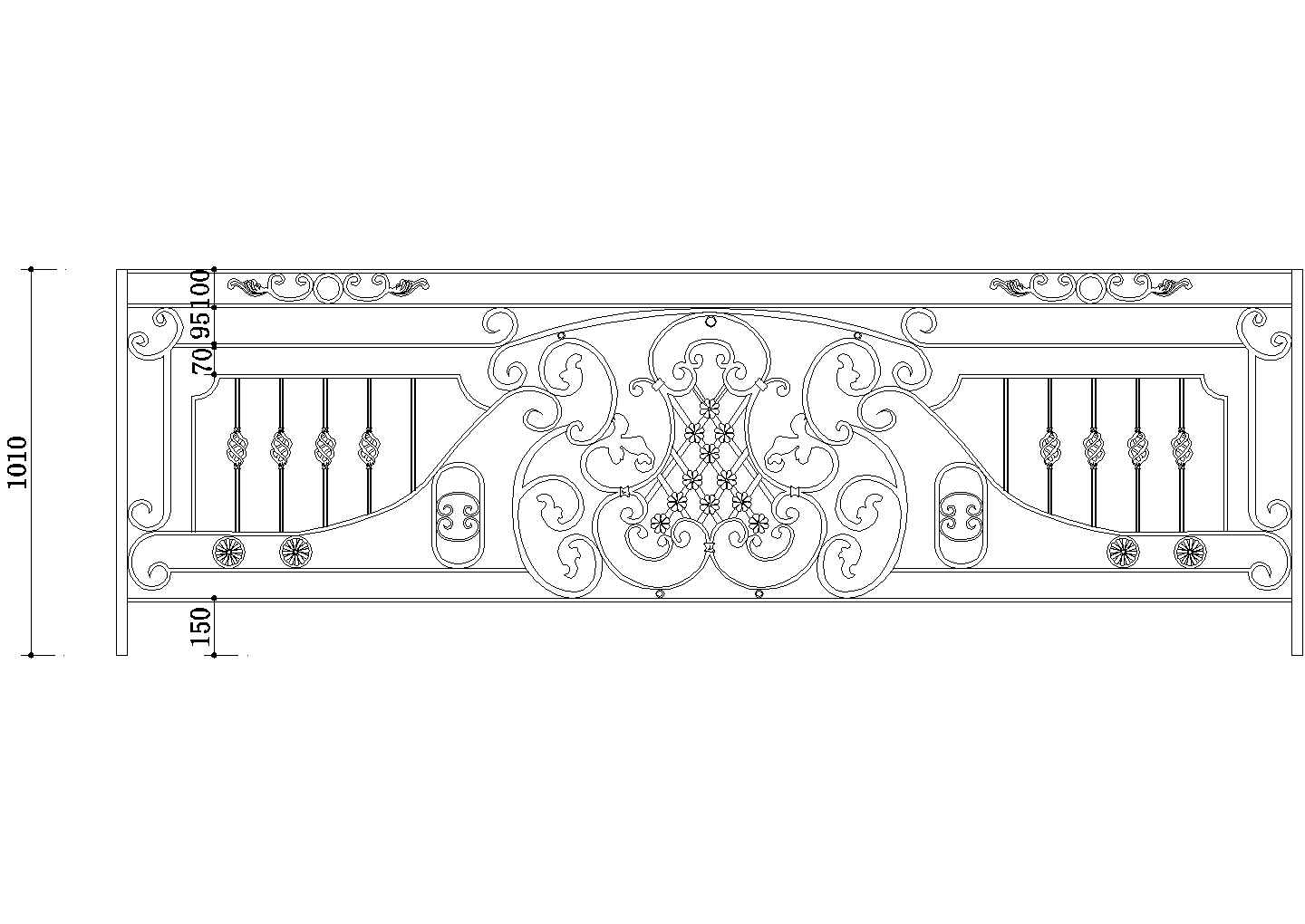 欧式栏杆详图2CAD施工图设计
