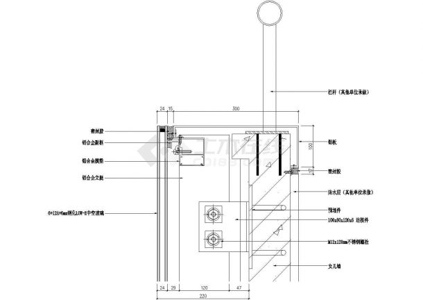 幕墙节点详图（十）CAD施工图设计-图一