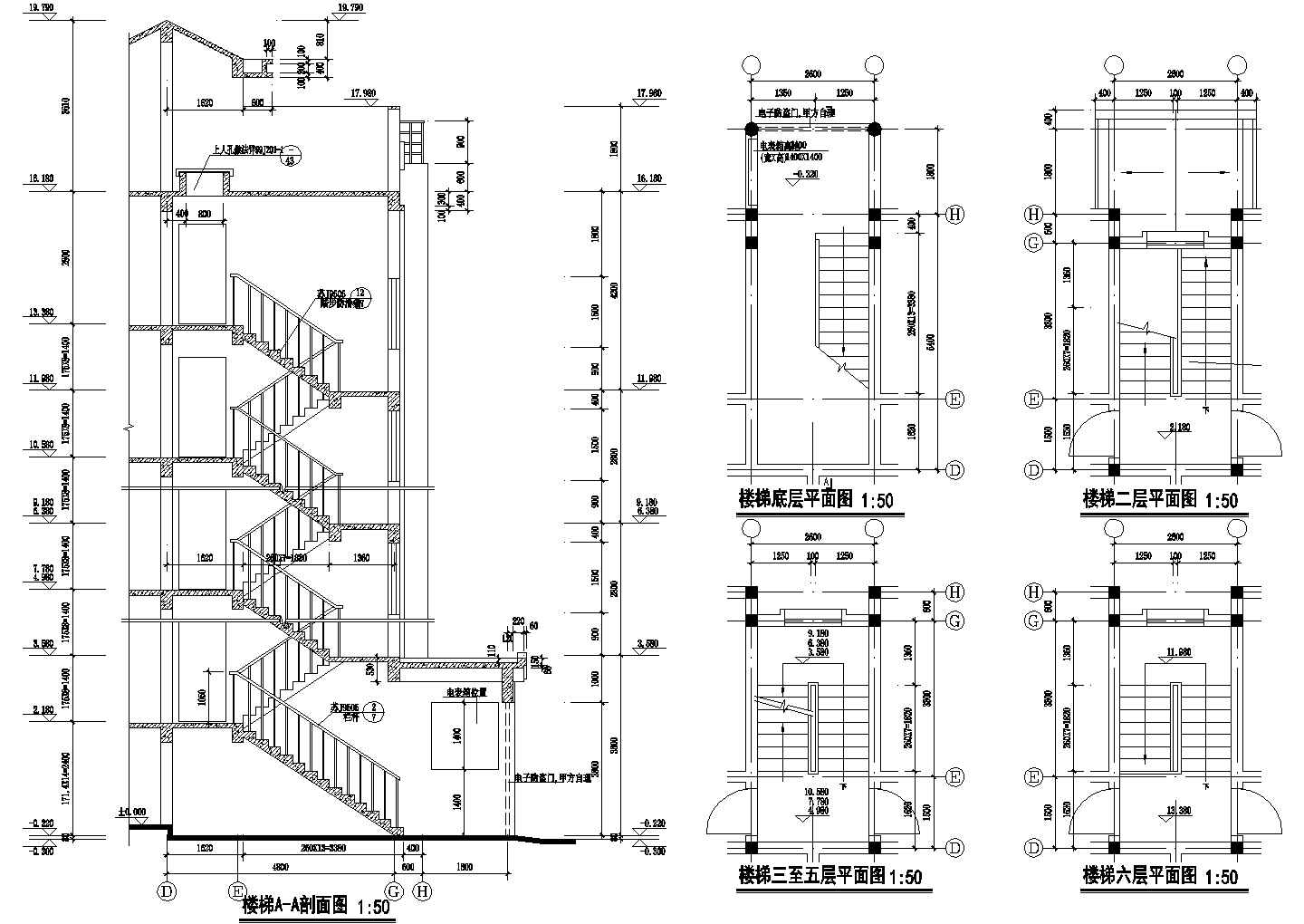 楼梯详图5CAD施工图设计