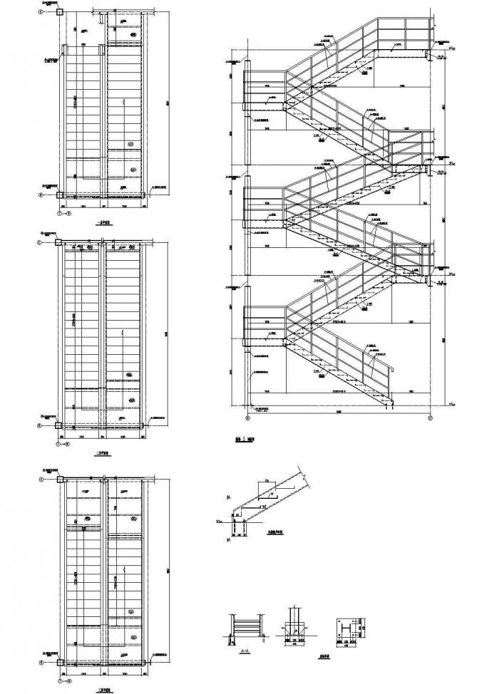 楼梯详图4CAD施工图设计_图1