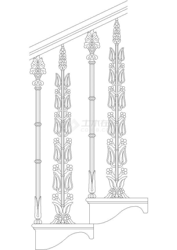 楼梯栏杆详图23CAD施工图设计-图一
