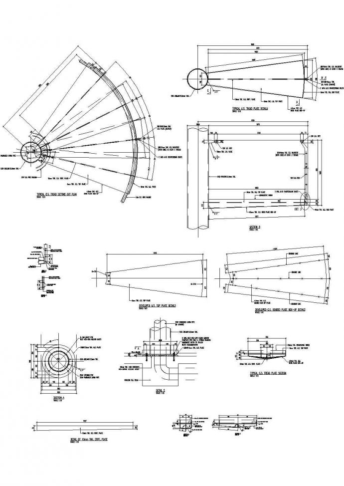 003-国外“钢螺旋楼梯”3CAD施工图设计_图1