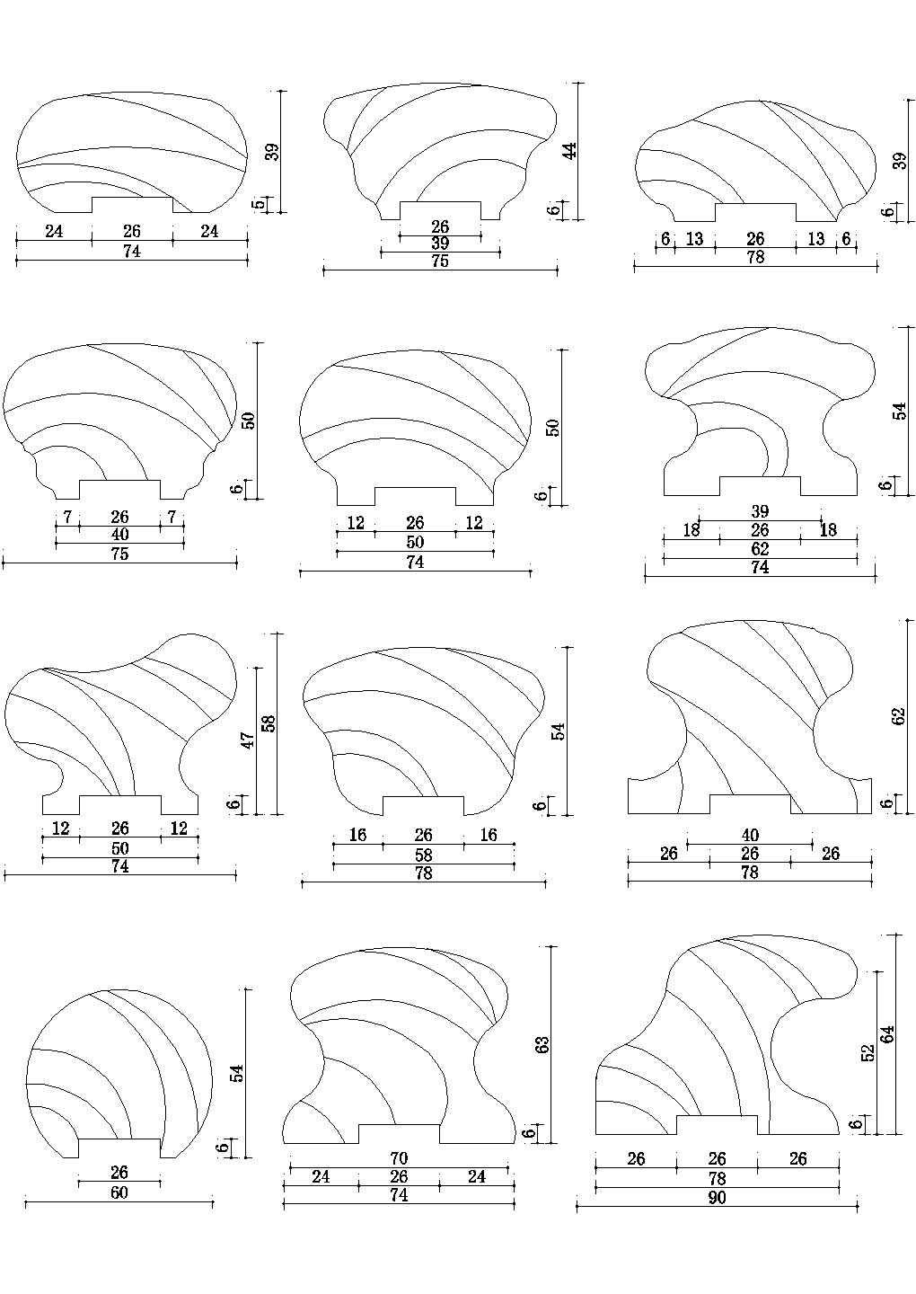 001-扶手详图CAD施工图设计