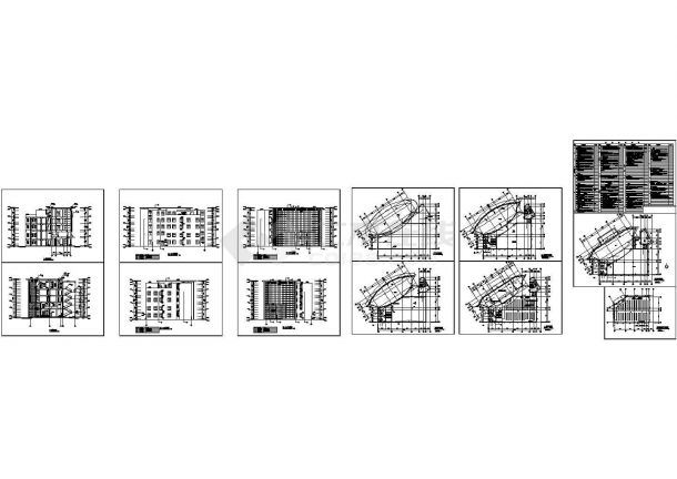 某五层市图书馆（2871㎡）建筑方案Cad施工图设计-图一