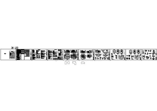 653平方米三层度假旅馆建筑施工cad图-图一