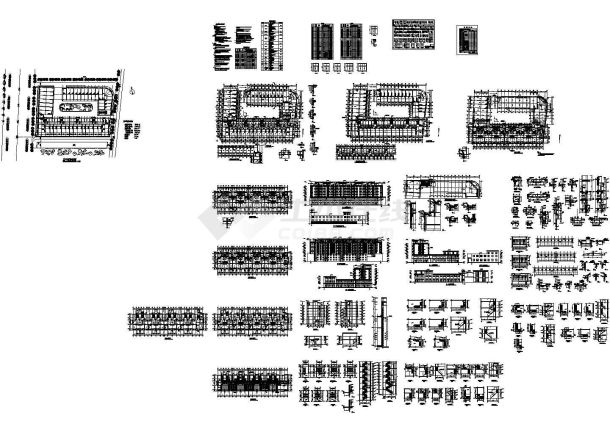 建筑面积9769平方米六层广电大楼建筑施工图-图二