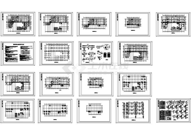 港南花苑幼儿园结构设计CAD图-图一